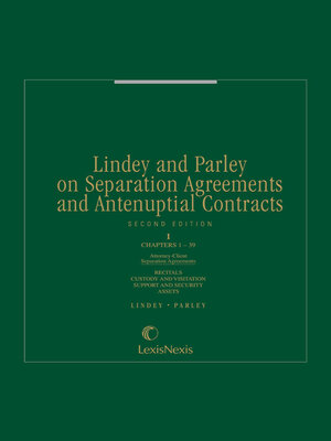 cover image of Lindey and Parley on Separation Agreements and Antenuptial Contracts